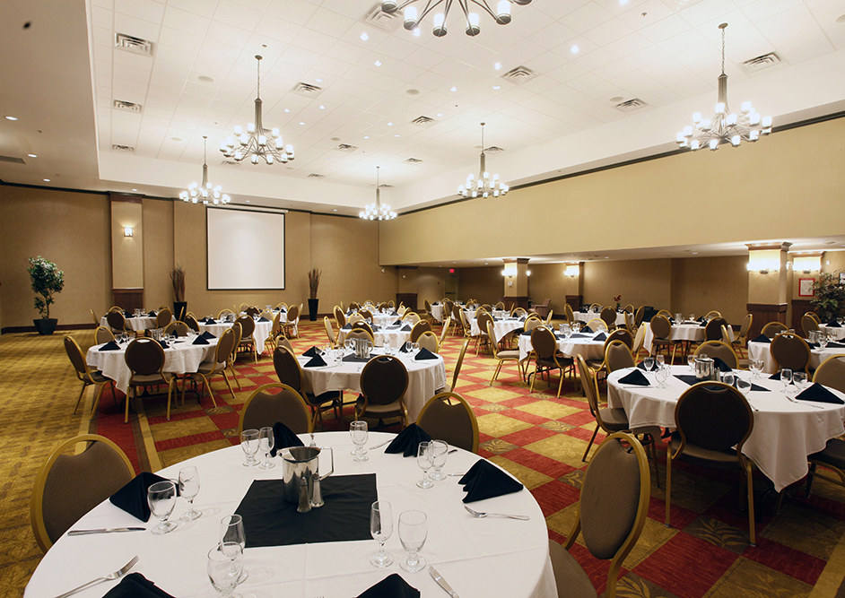 The Marie Pomeroy room at the Pomeroy Hotel & Conference Centre - Fort St. John in Alberta, Canada can be used to host upscale events, weddings, banquets, corporate events, and more.
