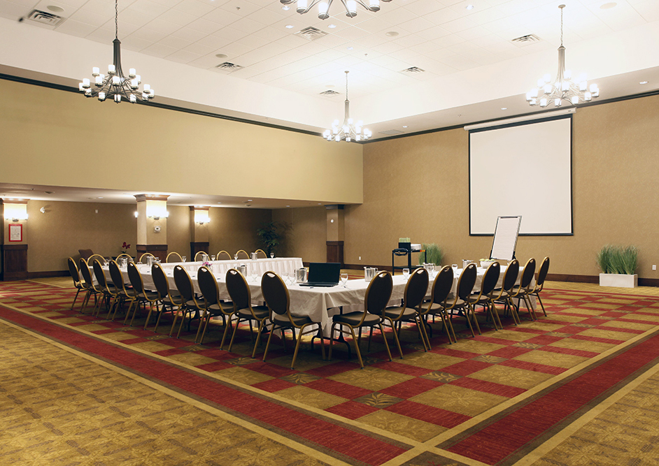The Scotty Pomeroy room at the Pomeroy Hotel & Conference Centre - Fort St. John in Alberta, Canada can be used for events, weddings, banquets, corporate events, and more.